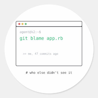 git blame (私 47 コミット ago) - デベロッパー ステッカー ギフト