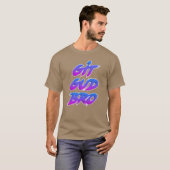 Git Gud Bro 白アウトライン 少年 Tシャツ (正面フル)