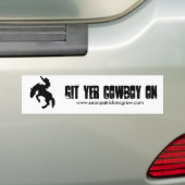 Git Yerのカウボーイ バンパーステッカー (車上)