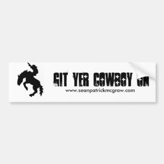Git Yerのカウボーイ バンパーステッカー