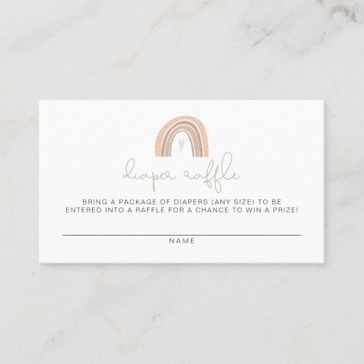 GITAパステルレインボーおむつラッフルカード プレイスカード (正面)