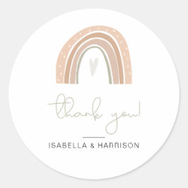 GITAパステルレインボーサンキューステッカー ラウンドシール