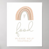 GITAパステルレインボーフードテーブルサイン ポスター (正面)