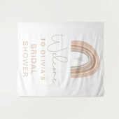 GITAパステルレインボーブライダルシャワーウェルカムサインタップ タペストリー (正面(横))