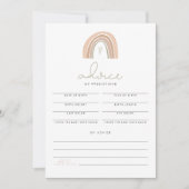 GITAパステルレインボーベビーシャワー予測 招待状 (正面)
