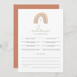 GITAパステルレインボーベビーシャワー予測 招待状