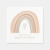 GITAボヘミアンパステルレインボーベビーシャワー スタンダードカクテルナプキン (正面)