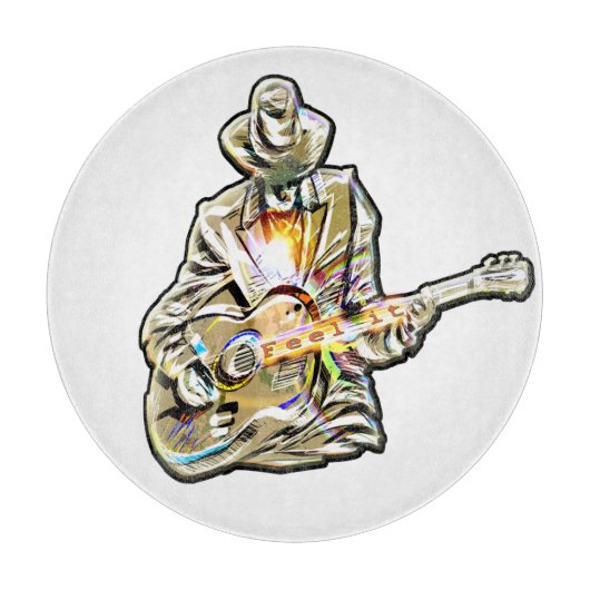 Gitarren Blues Mann - Feel it  カッティングボード (正面)