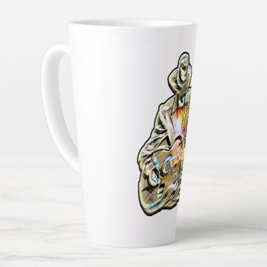 Gitarren Blues Mann - Feel it   カフェラテマグ (左アングル)