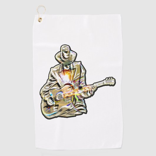 Gitarren Blues Mann - Feel it   ゴルフタオル (正面)