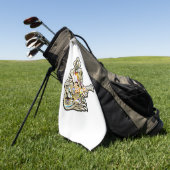 Gitarren Blues Mann - Feel it   ゴルフタオル (グリーン)