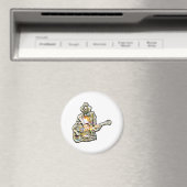 Gitarren Blues Mann - it 感じボタン マグネット (インサイチュ (食洗機))