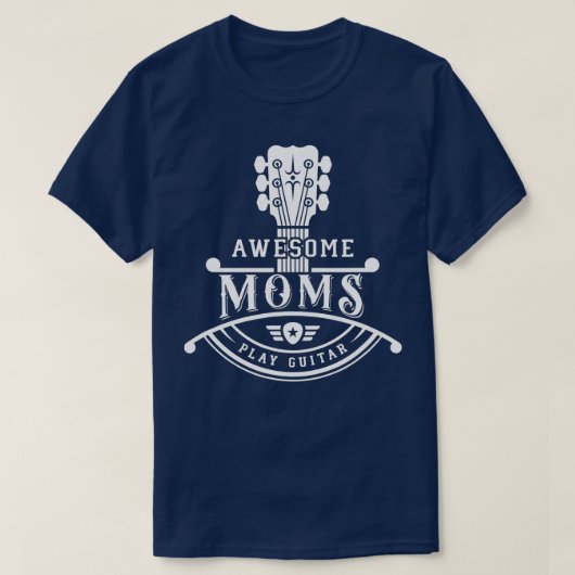 GItarristミュージシャン素晴らしモムス遊ギターネック Tシャツ (デザイン正面)
