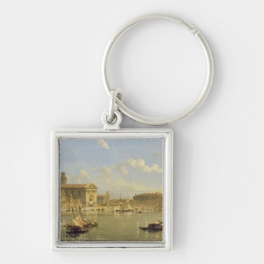 Giudecca、ベニス1854年(キャンバスの油) キーホルダー (正面)