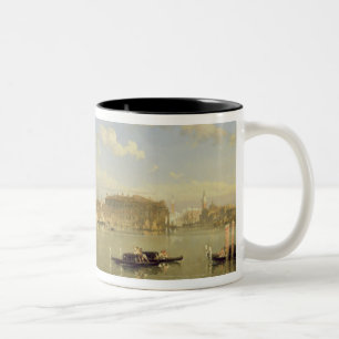 Giudecca、ベニス1854年(キャンバスの油) ツートーンマグカップ