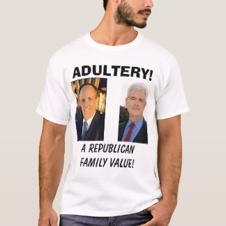 giuliani、共和党の家庭の大切さ! 、姦通! tシャツ