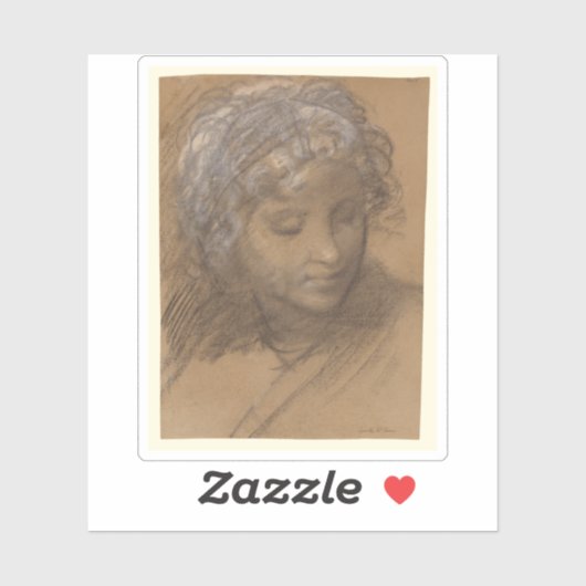 Giulio Cesare Procaccini – 女性姿の頭 シール (シート)