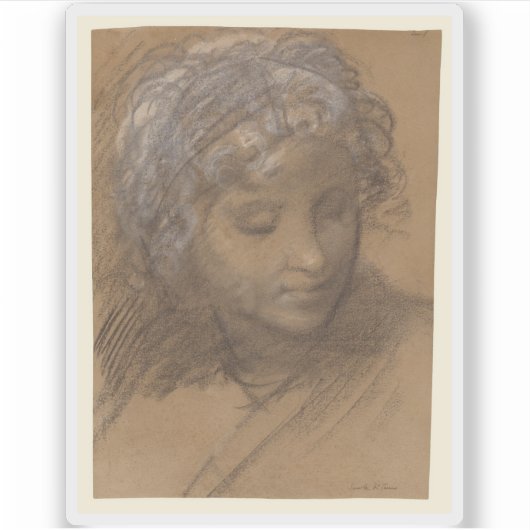 Giulio Cesare Procaccini – 女性姿の頭 シール (正面)