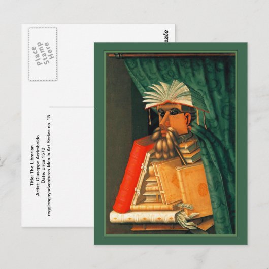 Giuseppe Acrimoldoの司書 ポストカード (正面/裏面)