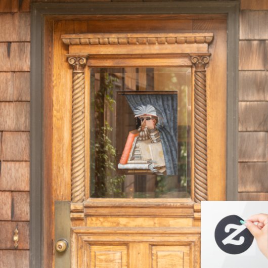 Giuseppe Arcimboldo - The Librarian ウィンドウサイン (ホームデコレーション)