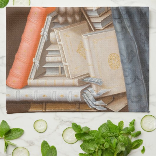 Giuseppe Arcimboldo - The Librarian キッチンタオル (折り畳み)