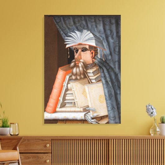 Giuseppe Arcimboldo - The Librarian キャンバスプリント (インサイチュ (リビング))