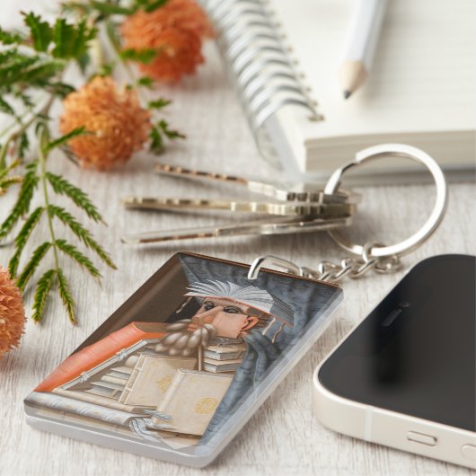 Giuseppe Arcimboldo - The Librarian キーホルダー (正面右)