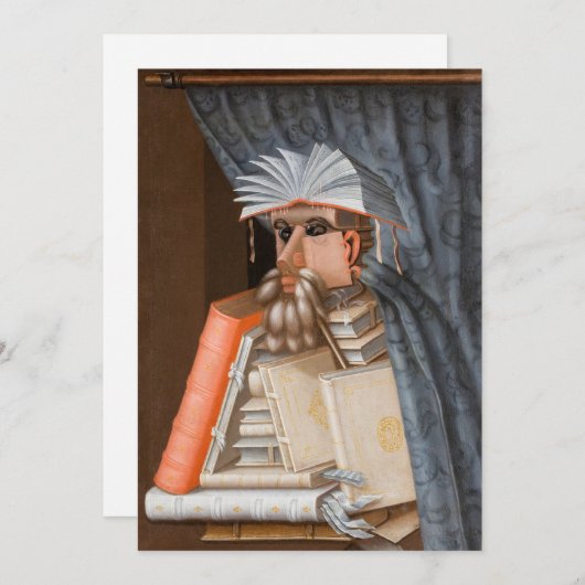 Giuseppe Arcimboldo - The Librarian サンキューカード (正面/裏面)