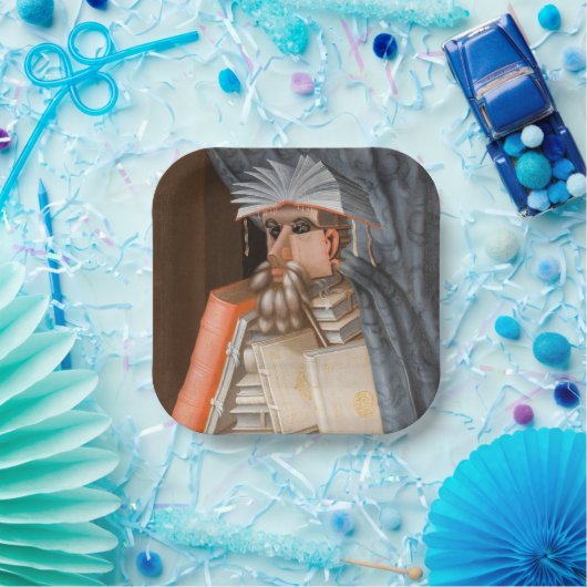 Giuseppe Arcimboldo - The Librarian ペーパープレート (パーティー)