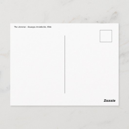 Giuseppe Arcimboldo - The Librarian ポストカード (裏面)