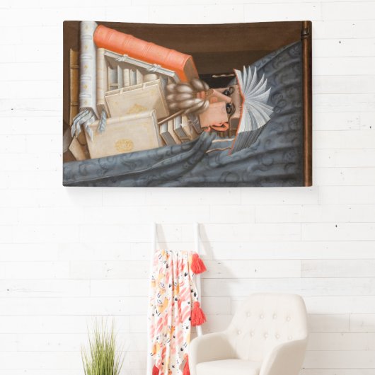 Giuseppe Arcimboldo - The Librarian 横断幕 (インサイチュ)