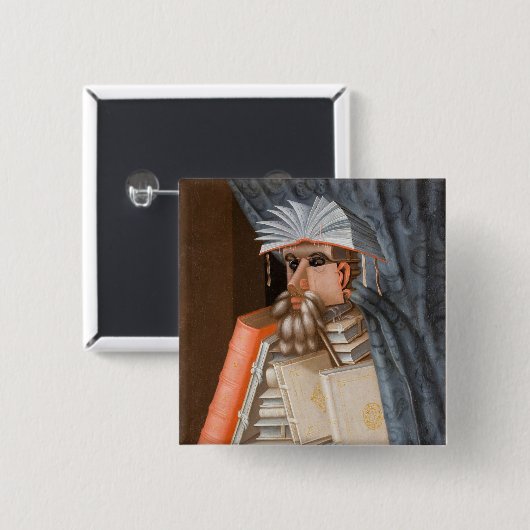 Giuseppe Arcimboldo - The Librarian 缶バッジ (正面&裏面)