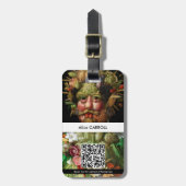 Giuseppe Arcimboldo - Vertumnus - QRコード ラゲッジタグ (正面縦)
