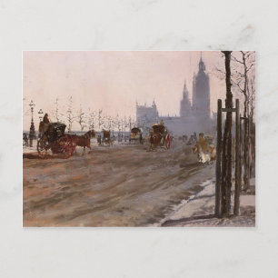 Giuseppe de Nittis-The Victoria Embankment,ロンドン ポストカード