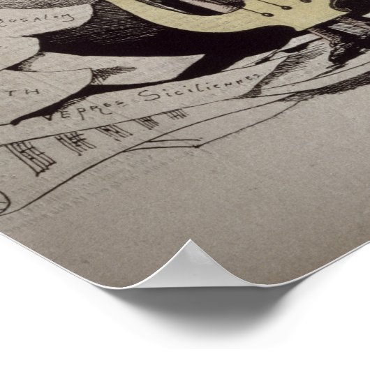 Giuseppe Verdi , caricature, 1860's ポスター (角)