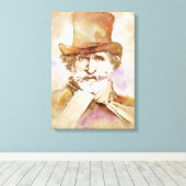 Giuseppe Verdi on Canvas – 水彩スタイル キャンバスプリント (インサイチュ (ウッドフロア))