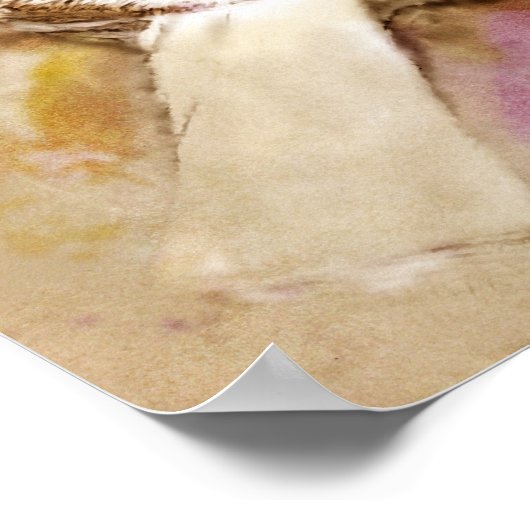 Giuseppe Verdi Portrait im Aquarell Style ポスター (角)