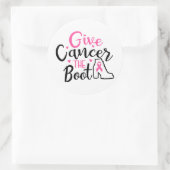 Give Breast Cancer The Boot Awareness ラウンドシール (バッグ)