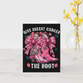 Give Breast Cancer The Boot Nk Cowgirl Western Tee カード (黄色い花)