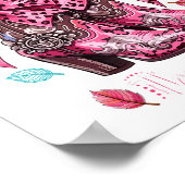 Give Breast Cancer The Boot Nk Cowgirl Western Tee ポスター (角)