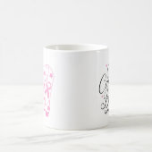 Give Breast Cancer The Boot Pink Ribbon Awareness コーヒーマグカップ (中央)