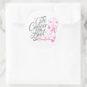 Give Breast Cancer The Boot Pink Ribbon Awareness ラウンドシール (バッグ)