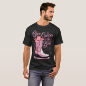 Give Breast Cancerhe Boot Pink Ribbon Western Cowb Tシャツ (正面フル)