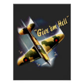 Give 'Em Hell - Retro Spitifire ポスター (正面)