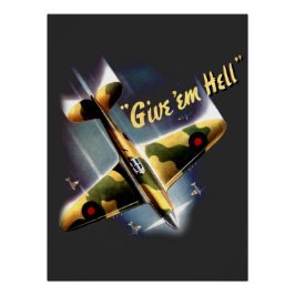 Give 'Em Hell - Retro Spitifire ポスター