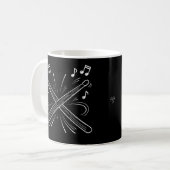 Give Her The Stix Drummer Mug 11 oz コーヒーマグカップ (正面左)