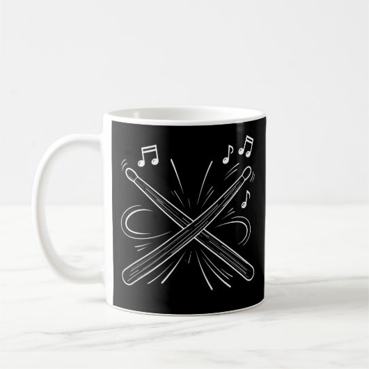 Give Her The Stix Drummer Mug 11 oz コーヒーマグカップ (左)