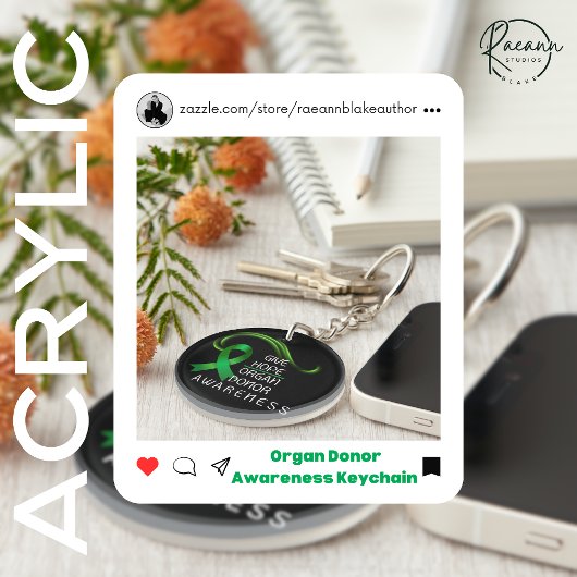 Give Hope Organ Donor Awareness Round Acrylic  キーホルダー