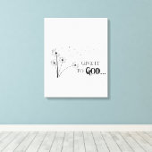 Give It To God Dandelion      キャンバスプリント (インサイチュ (ウッドフロア))