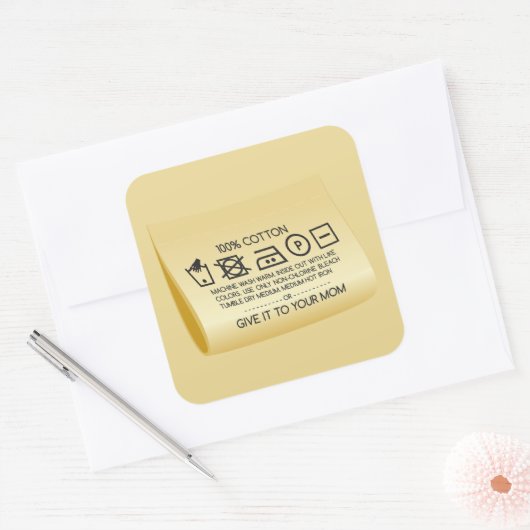 Give it to your mom 1 スクエアシール (封筒)